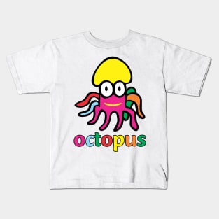 Cute colorful octopus Kids T-Shirt